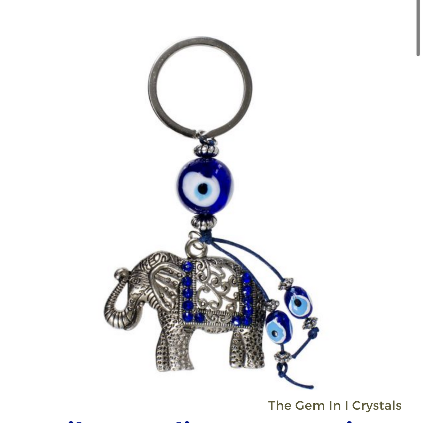 Evil Eye Talisman Key Ring Elephant