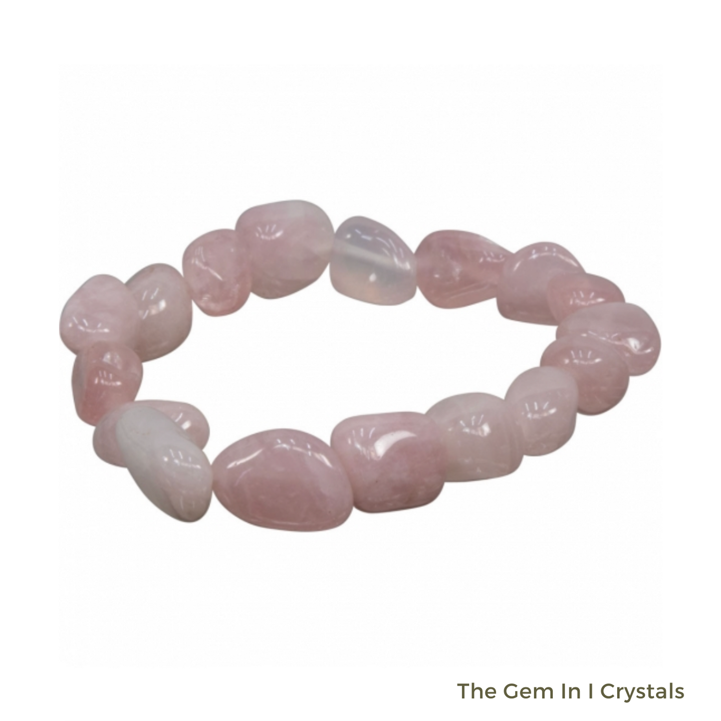 Rose Quartz Tumbled Stone Bracelet