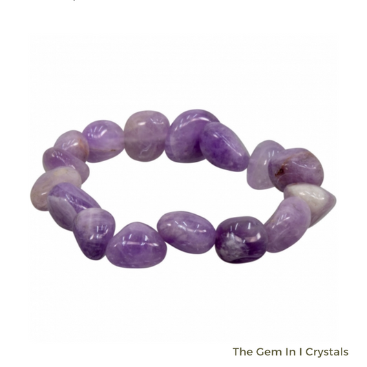 Amethyst Tumbled Stone Bracelet